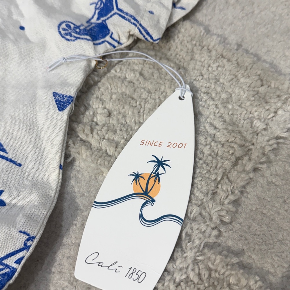 CALI 1850 Printed Linen Shirt & Short Set - Picture 15 of 16